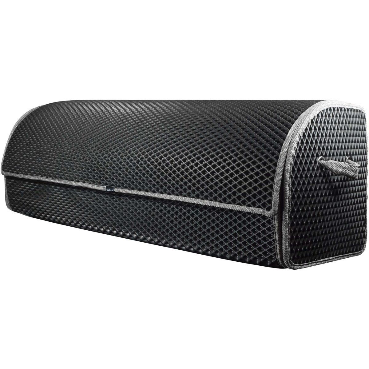Bagažinės daiktadėžė EVAtech PRO XL 32x100x30 cm - juoda / pilki kraštai Bagažinės daiktadėžė EVAtech PRO XL 32x100x30 cm - juoda / pilki kraštai