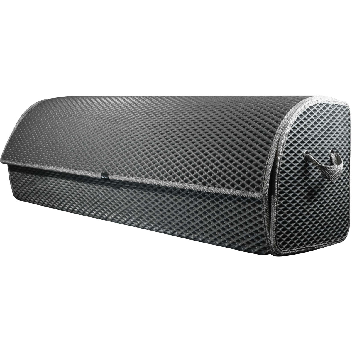 Bagažinės daiktadėžė EVAtech PRO XL 32x100x30 cm - pilka / raudoni kraštai Bagažinės daiktadėžė EVAtech PRO XL 32x100x30 cm - pilka / raudoni kraštai