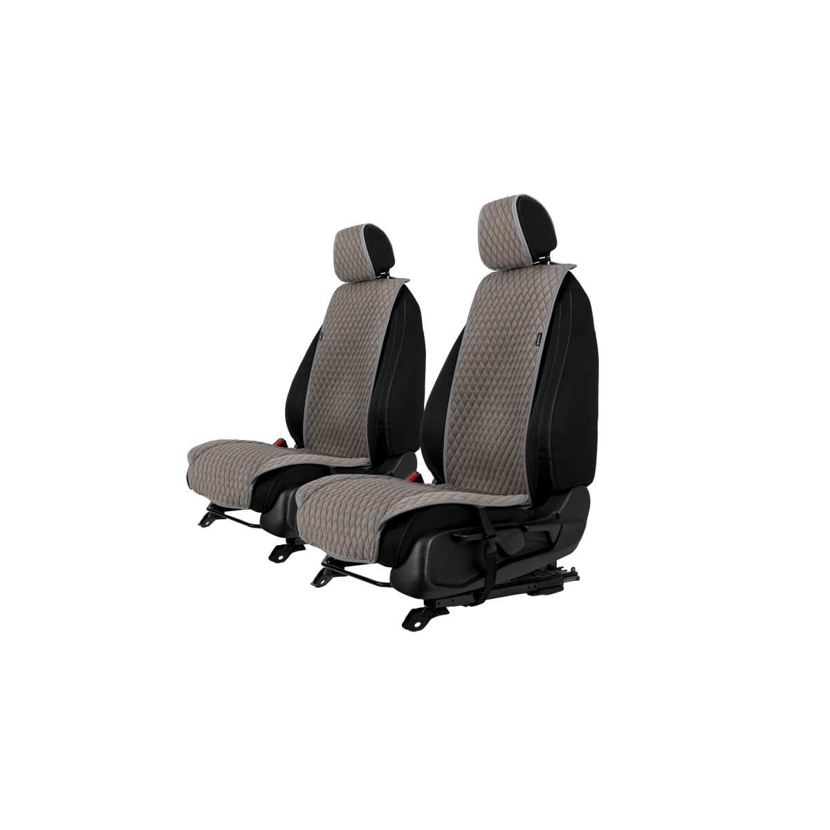 Sėdynės užvalkalai EVAtech Standard, 2 vnt. - pilka / pilki kraštai / pilkos siūlės