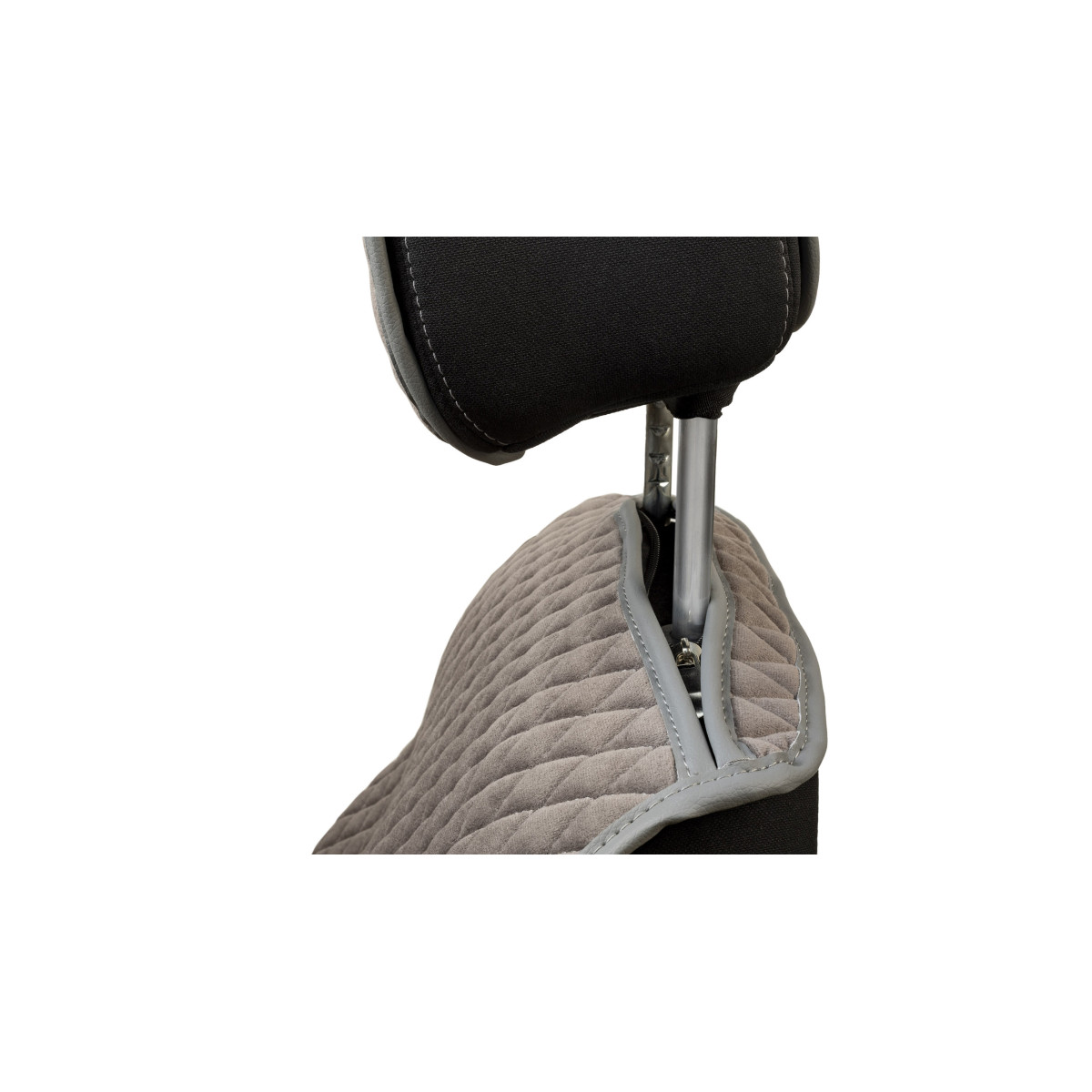 Sėdynės užvalkalai EVAtech Standard, 2 vnt. - pilka / pilki kraštai / pilkos siūlės