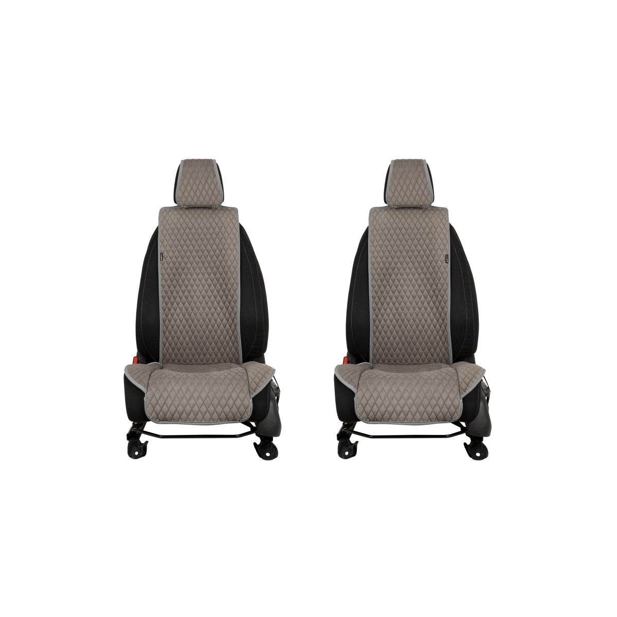 Sėdynės užvalkalai EVAtech Standard, 2 vnt. - pilka / pilki kraštai / pilkos siūlės