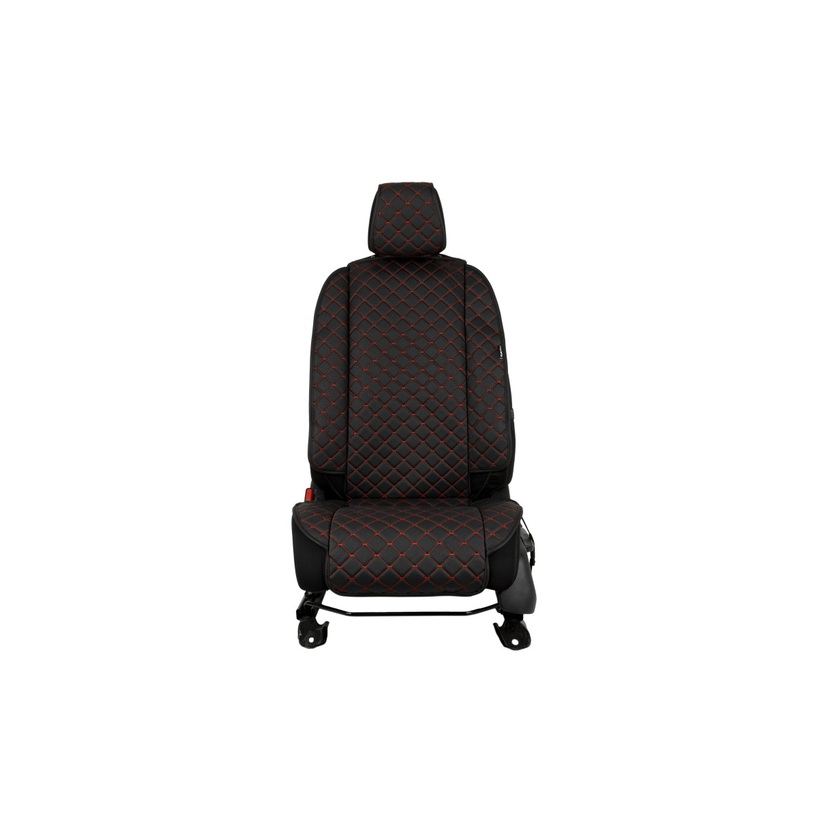 Sėdynės užvalkalas EVAtech ECO Max, 1 vnt. - juoda / juodi kraštai / raudonos siūlės Sėdynės užvalkalas EVAtech ECO Max, 1 vnt. - juoda / juodi kraštai / raudonos siūlės