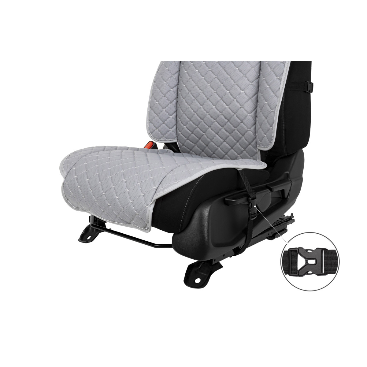 Sėdynės užvalkalas EVAtech ECO Max, 1 vnt. - pilka / pilki kraštai / pilkos siūlės Sėdynės užvalkalas EVAtech ECO Max, 1 vnt. - pilka / pilki kraštai / pilkos siūlės