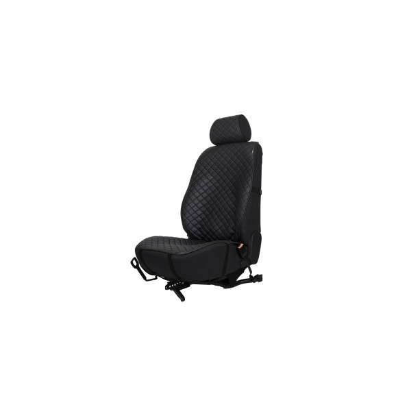 Sėdynės užvalkalas EVAtech ECO PRO, 1 vnt. - juoda / juodi kraštai / juodos siūlės