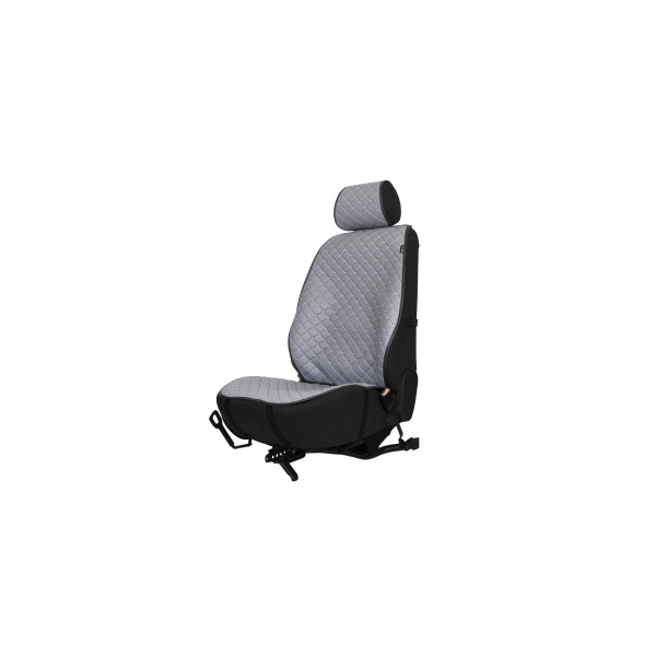 Sėdynės užvalkalas EVAtech ECO PRO, 1 vnt. - pilka / juodi kraštai / pilkos siūlės
