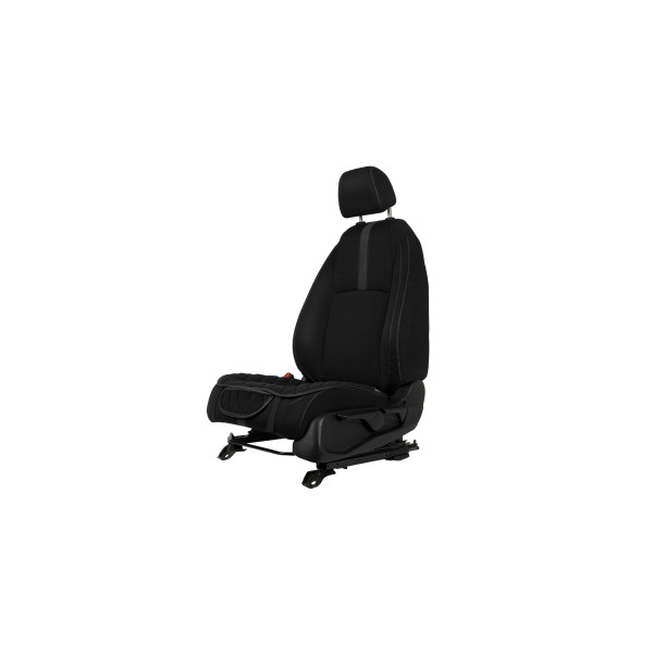 Sėdynės užvalkalo sėdimoji dalis EVAtech, 1 vnt. - juoda / juodi kraštai / juodos siūlės
