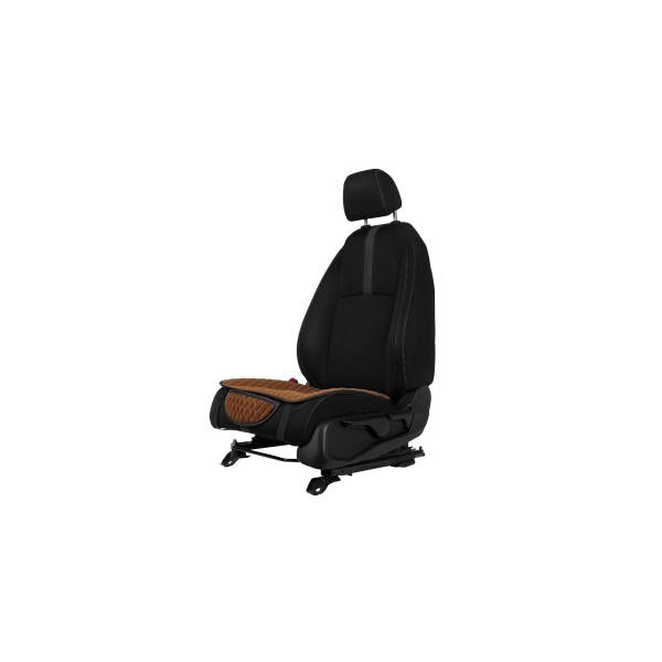 Sėdynės užvalkalo sėdimoji dalis EVAtech, 1 vnt. - ruda / juodi kraštai / rudos siūlės