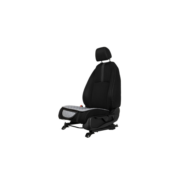 Sėdynės užvalkalo sėdimoji dalis EVAtech ECO, 1 vnt. - pilka / juodi kraštai / pilkos siūlės