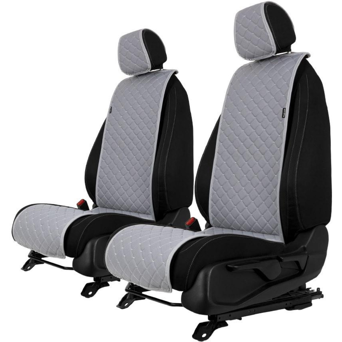 Sėdynių užvalkalai EVAtech ECO Basic, 2 vnt. - pilka / pilki kraštai / pilkos siūlės Sėdynių užvalkalai EVAtech ECO Basic, 2 vnt. - pilka / pilki kraštai / pilkos siūlės