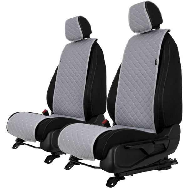 Sėdynių užvalkalai EVAtech ECO Basic, 2 vnt. - pilka / pilki kraštai / pilkos siūlės