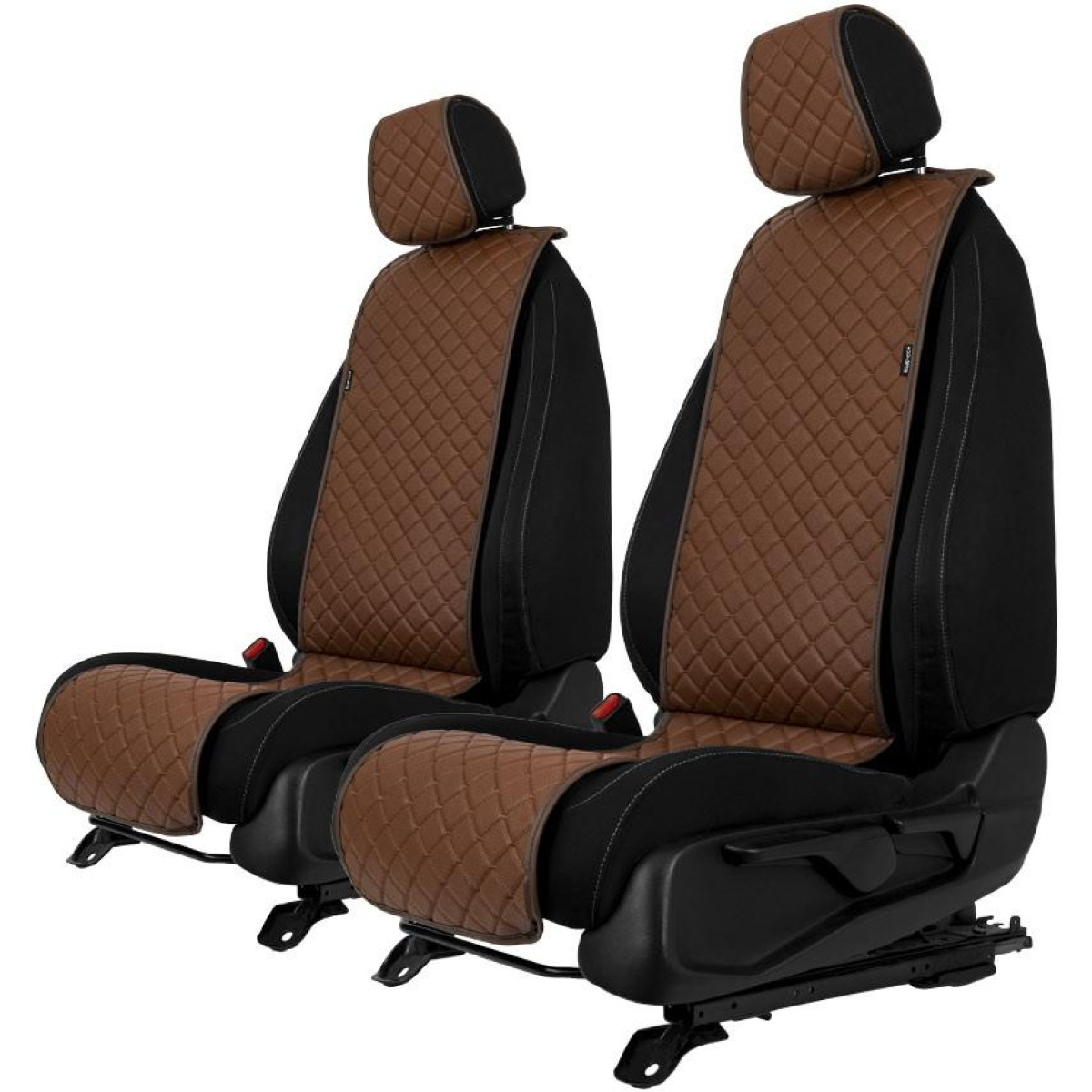 Sėdynių užvalkalai EVAtech ECO Basic, 2 vnt. - ruda / rudi kraštai / rudos siūlės Sėdynių užvalkalai EVAtech ECO Basic, 2 vnt. - ruda / rudi kraštai / rudos siūlės