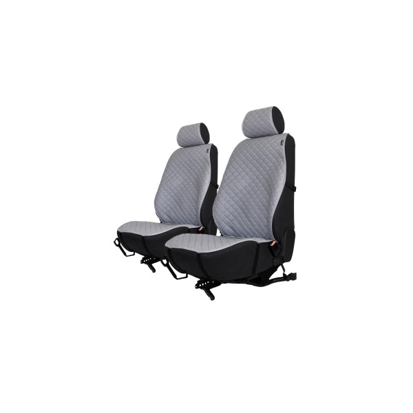 Sėdynių užvalkalai EVAtech ECO PRO, 2 vnt. - pilka / pilki kraštai / pilkos siūlės