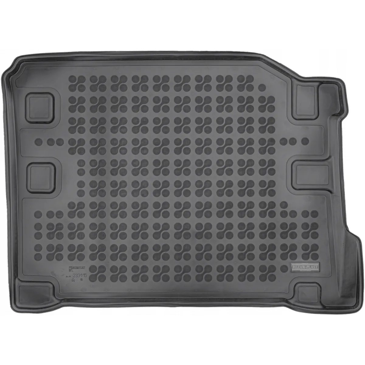 Guminis bagažinės kilimėlis Jeep Wrangler UNLIMITED JL nuo 2021m. (versija su įrankiu dėže bagažinėje) Guminis bagažinės kilimėlis Jeep Wrangler UNLIMITED JL nuo 2021m. (versija su įrankiu dėže bagažinėje)
