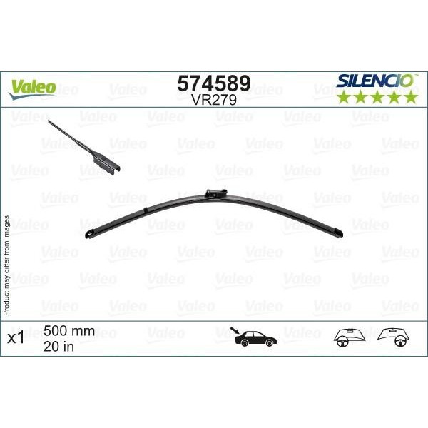 Galinis valytuvas Valeo Silencio Rear VR279, 500 mm