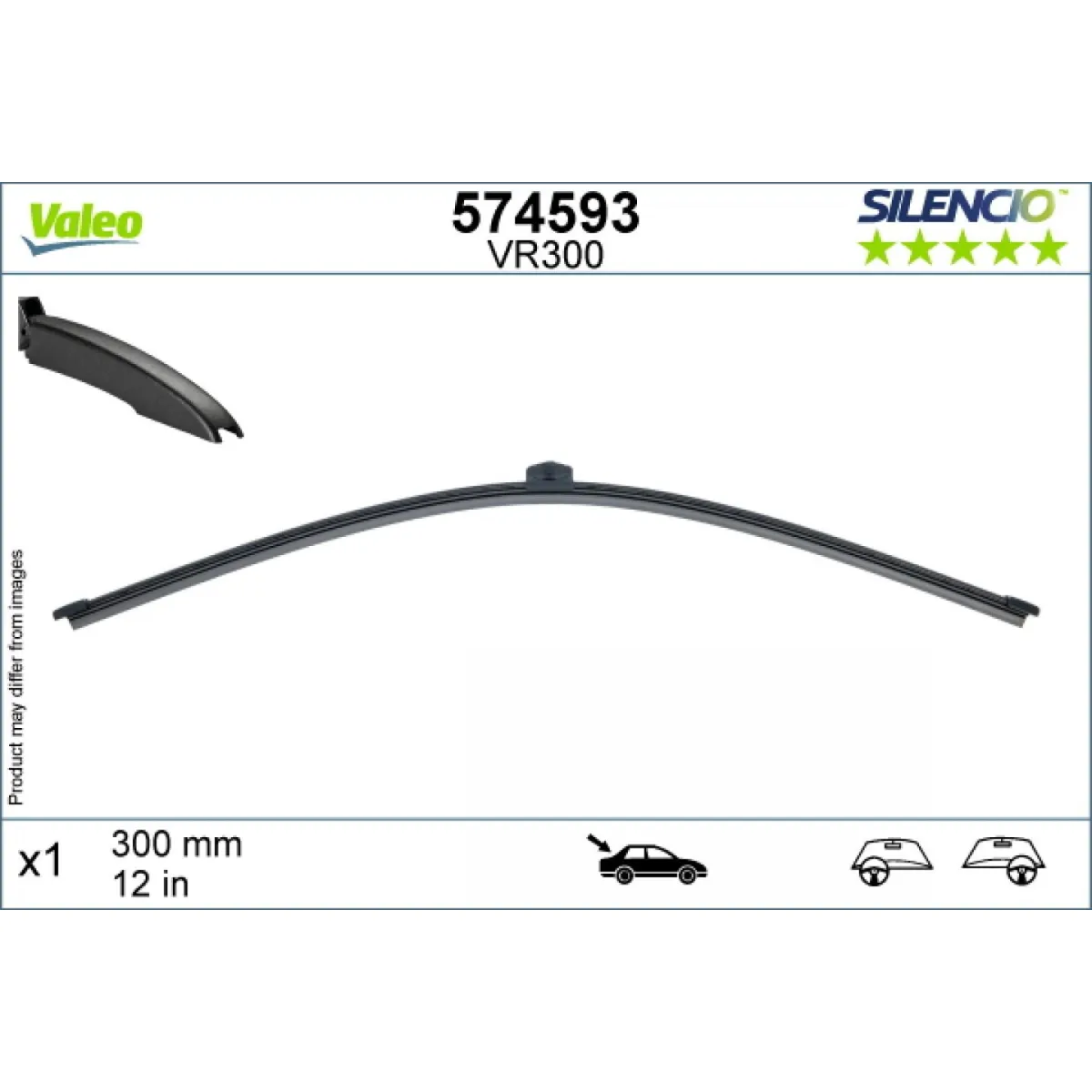 Galinis valytuvas Valeo Silencio Rear VR300, 285 mm Galinis valytuvas Valeo Silencio Rear VR300, 285 mm