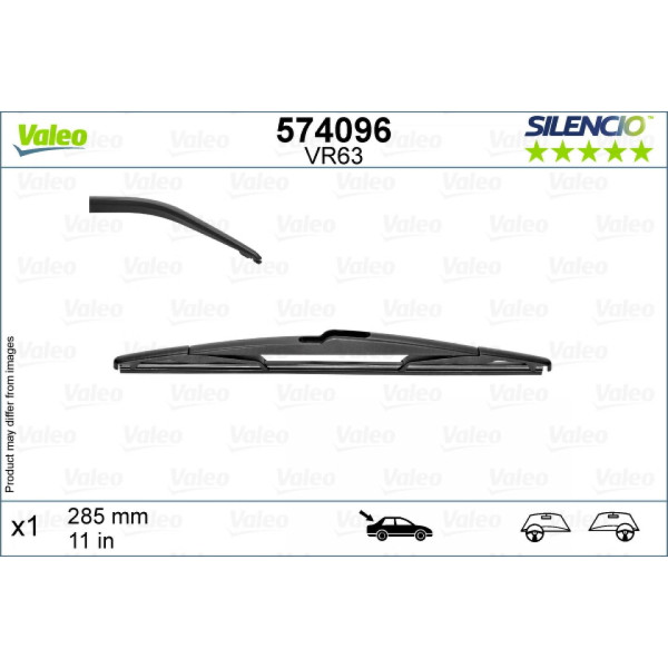 Galinis valytuvas Valeo Silencio Rear VR63, 285 mm
