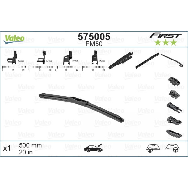 Valytuvas Valeo First Multiconnection FM50, 500 mm