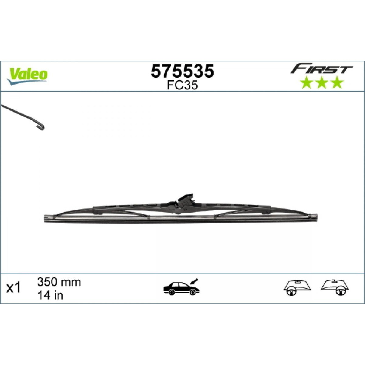 Valytuvas Valeo First VF35, 350 mm Valytuvas Valeo First VF35, 350 mm