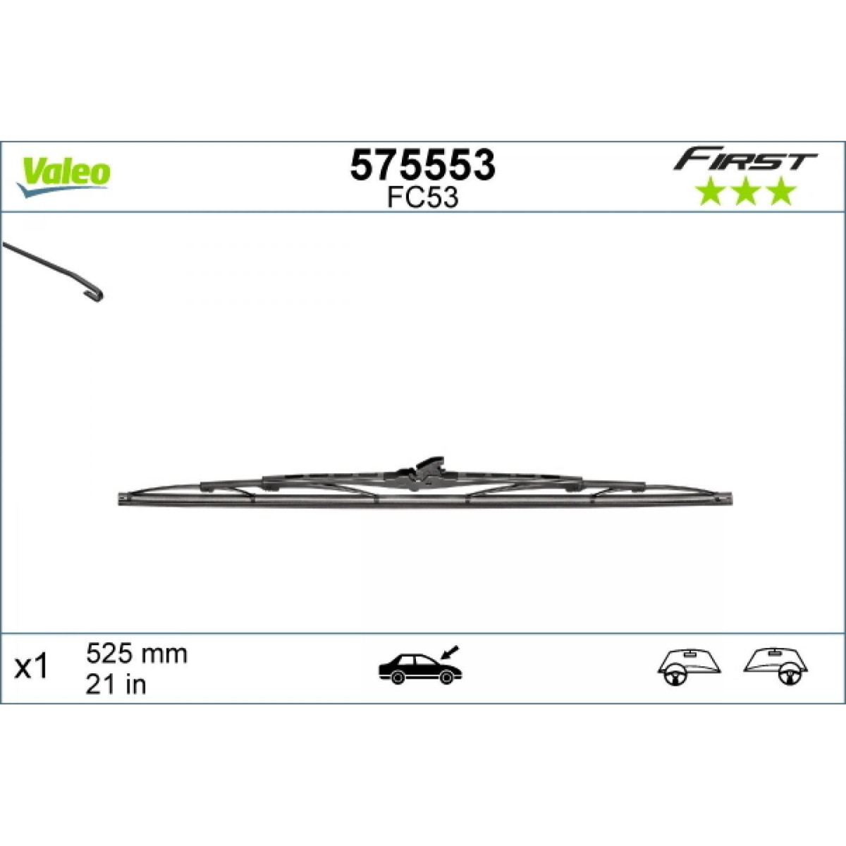 Valytuvas Valeo First VF53, 525 mm Valytuvas Valeo First VF53, 525 mm