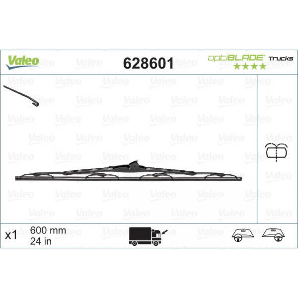 Valytuvas Valeo Optiblade Trucks, 600 mm
