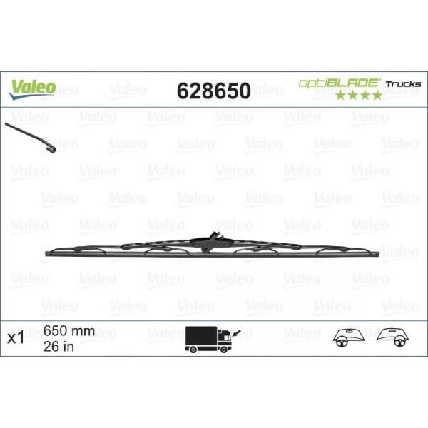 Valytuvas Valeo Optiblade Trucks, 650 mm