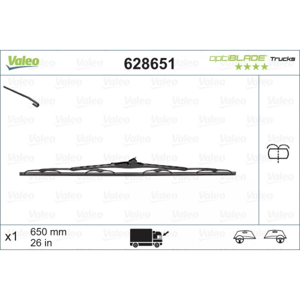 Valytuvas Valeo Optiblade Trucks, 650 mm