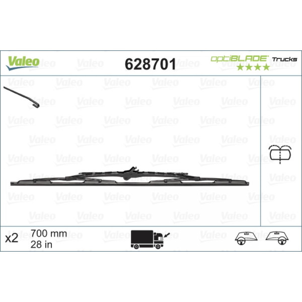 Valytuvas Valeo Optiblade Trucks, 700 mm