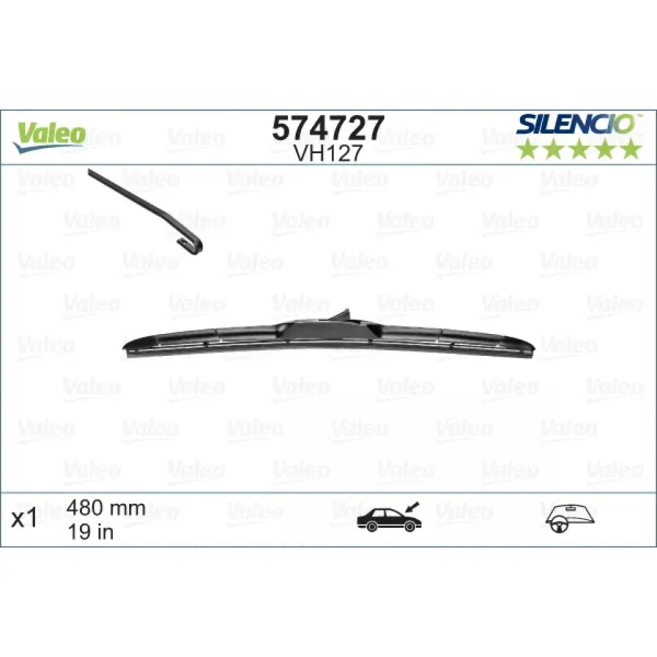 Valytuvas Valeo Silencio Hybrid VH127, 480 mm