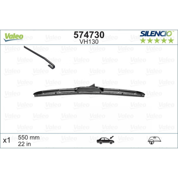 Valytuvas Valeo Silencio Hybrid VH130, 550 mm