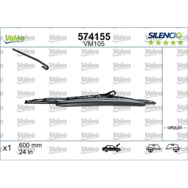 Valytuvas Valeo Silencio Performance Spoiler VM105, 600 mm
