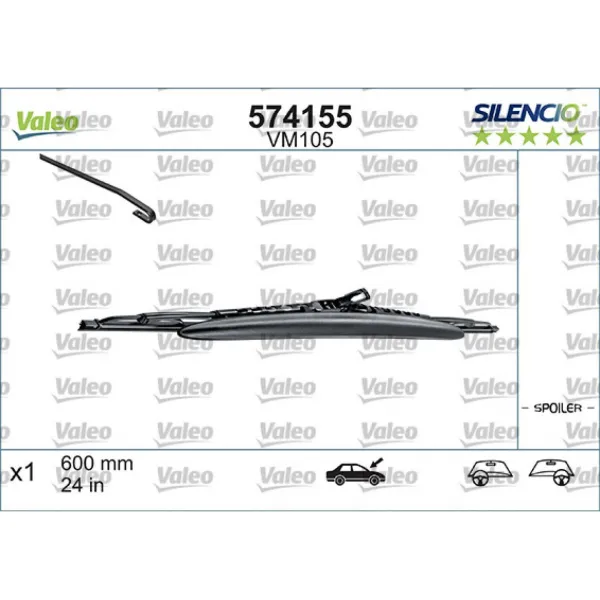 Valytuvas Valeo Silencio Performance Spoiler VM105, 600 mm