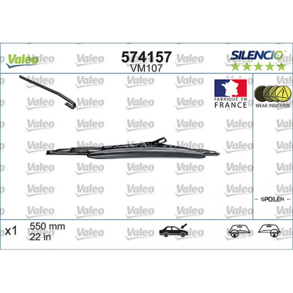 Valytuvas Valeo Silencio Performance Spoiler VM107, 550 mm