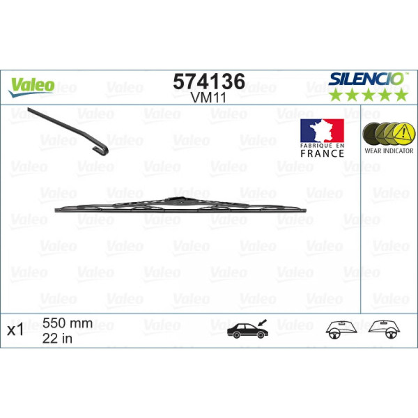 Valytuvas Valeo Silencio Performance VM11, 550 mm
