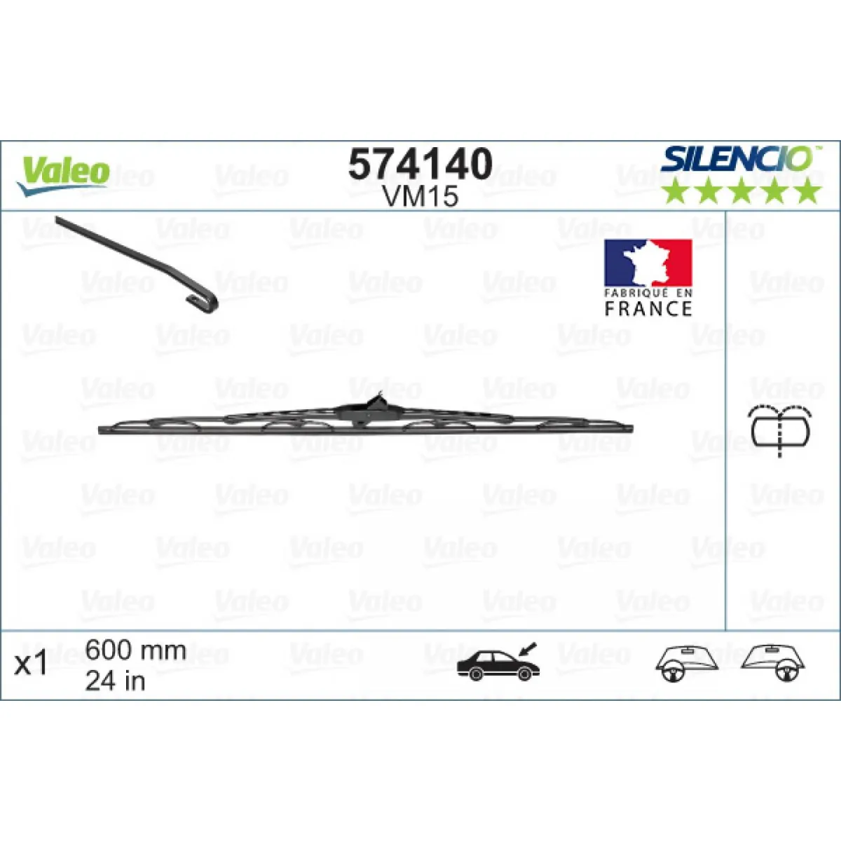 Valytuvas Valeo Silencio Performance VM15, 600 mm Valytuvas Valeo Silencio Performance VM15, 600 mm