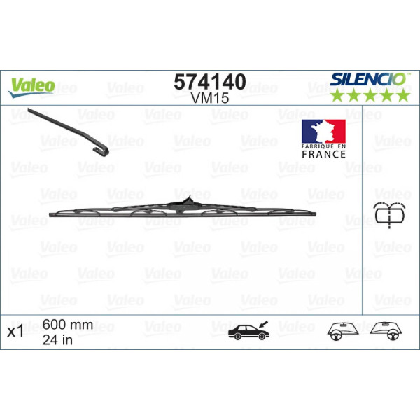 Valytuvas Valeo Silencio Performance VM15, 600 mm