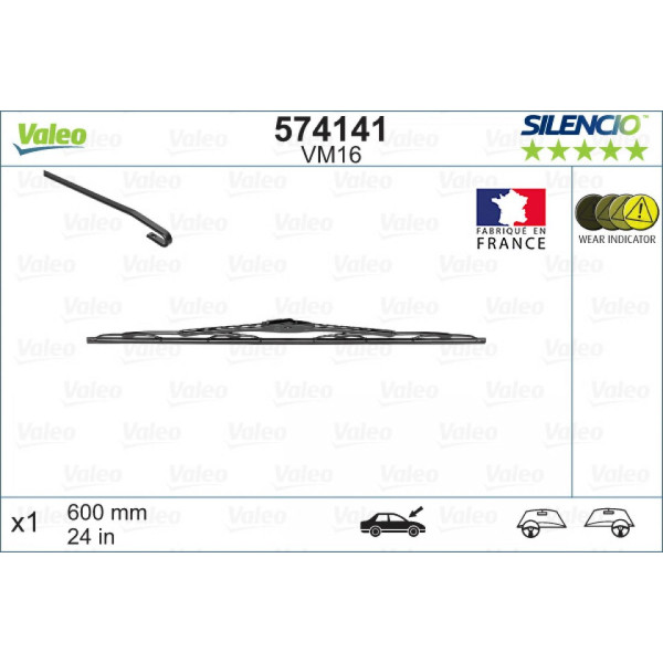 Valytuvas Valeo Silencio Performance VM16, 600 mm