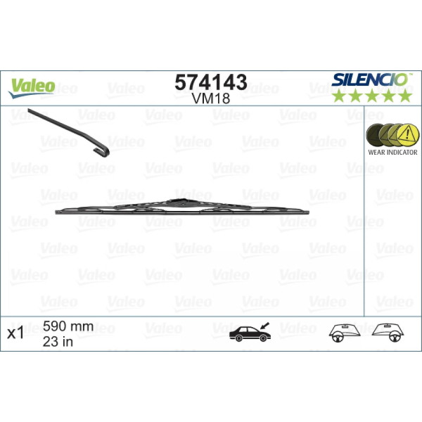 Valytuvas Valeo Silencio Performance VM18, 590 mm