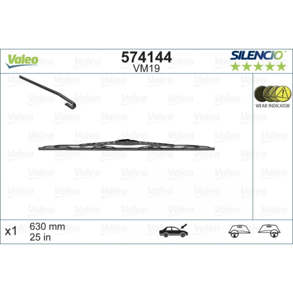 Valytuvas Valeo Silencio Performance VM19, 630 mm