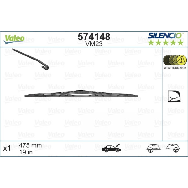 Valytuvas Valeo Silencio Performance VM23, 475 mm