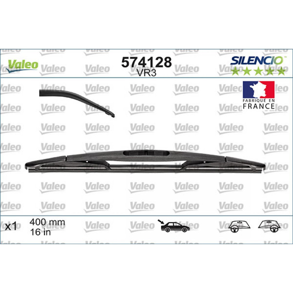 Galinis valytuvas Valeo Silencio Performance VR3, 400 mm