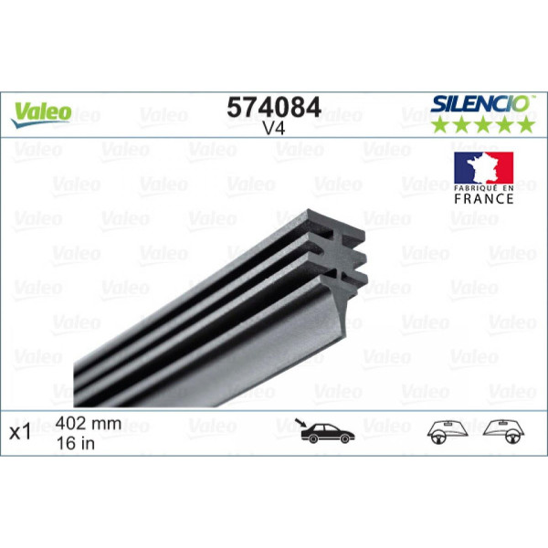 Valytuvas Valeo Silencio Refills V4, 402 mm