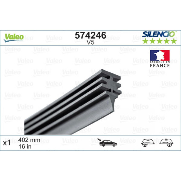 Valytuvas Valeo Silencio Refills V5, 400 mm