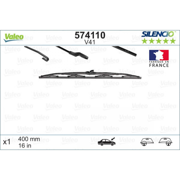 Valytuvas Valeo Silencio Standart V41, 400 mm