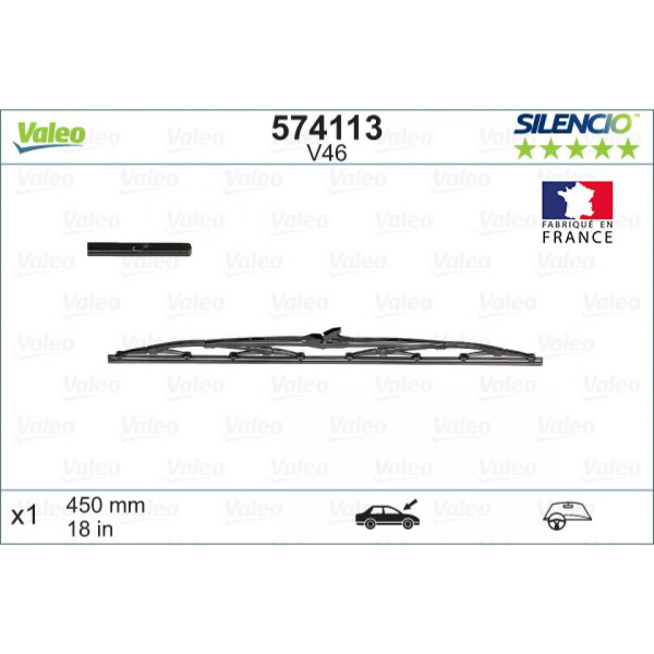 Valytuvas Valeo Silencio Standart V46, 450 mm