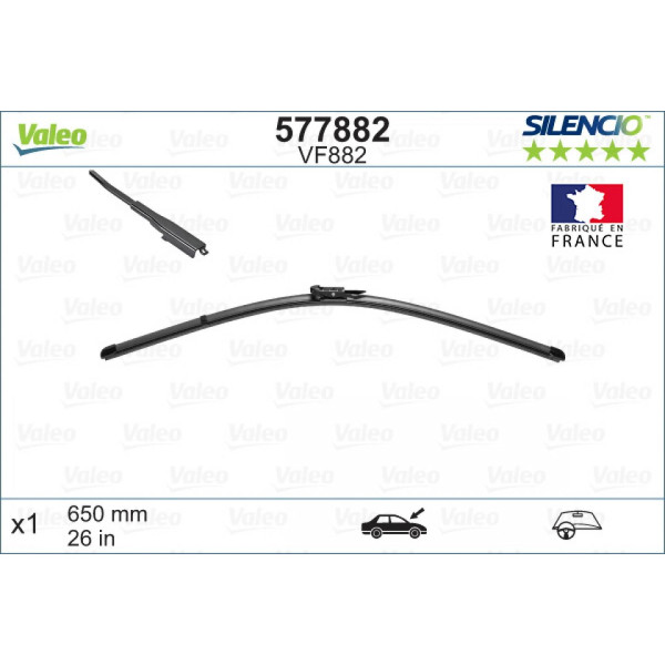 Valytuvas Valeo Silencio VF882, 650 mm