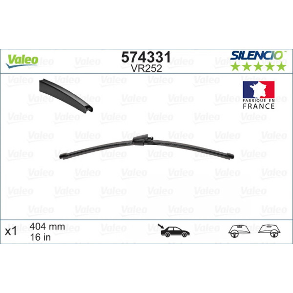 Galinis valytuvas Valeo Silencio X.TRM OE VR252, 404 mm