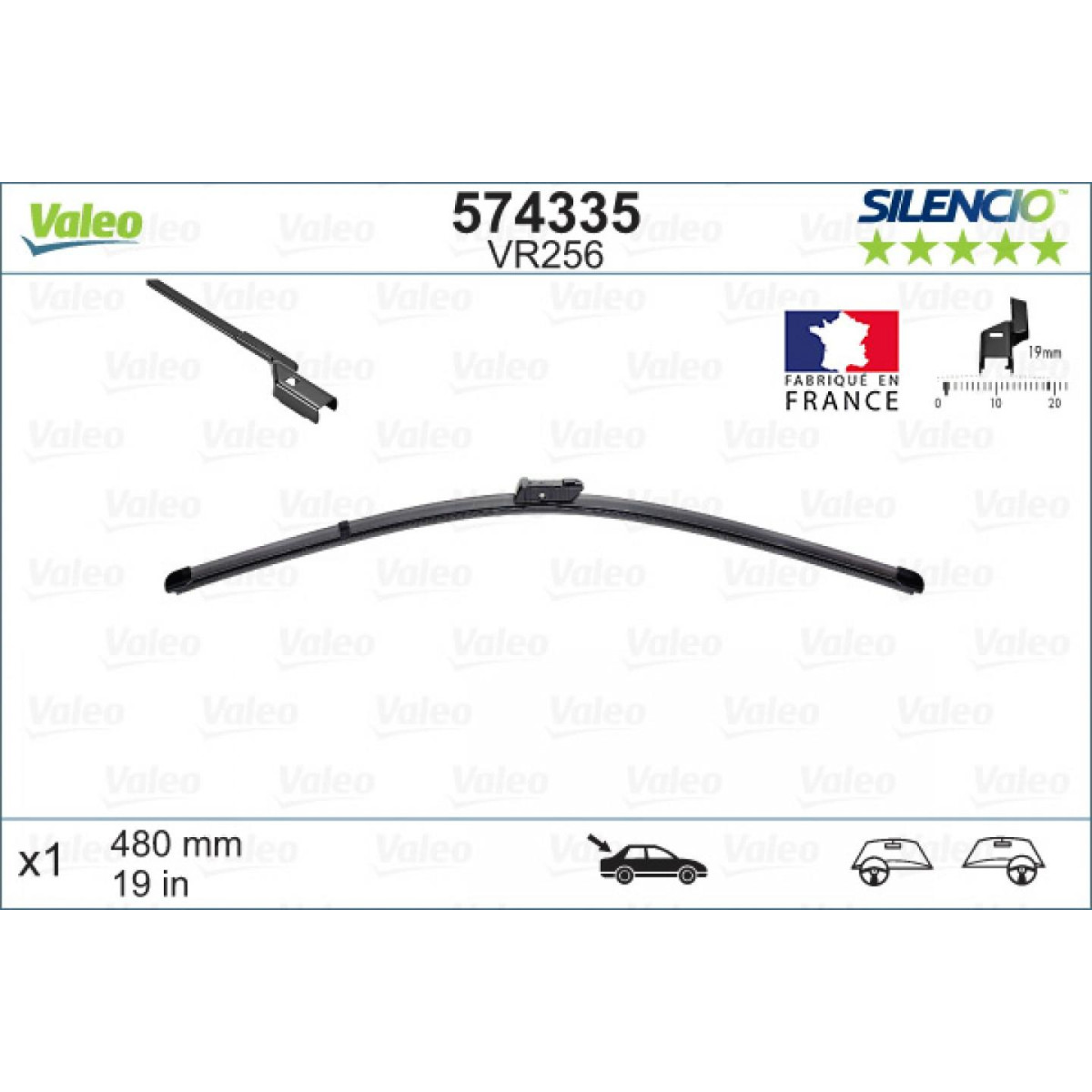 Galinis valytuvas Valeo Silencio X.TRM OE VR256, 480 mm Galinis valytuvas Valeo Silencio X.TRM OE VR256, 480 mm