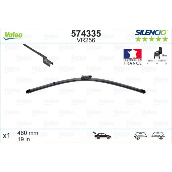 Galinis valytuvas Valeo Silencio X.TRM OE VR256, 480 mm