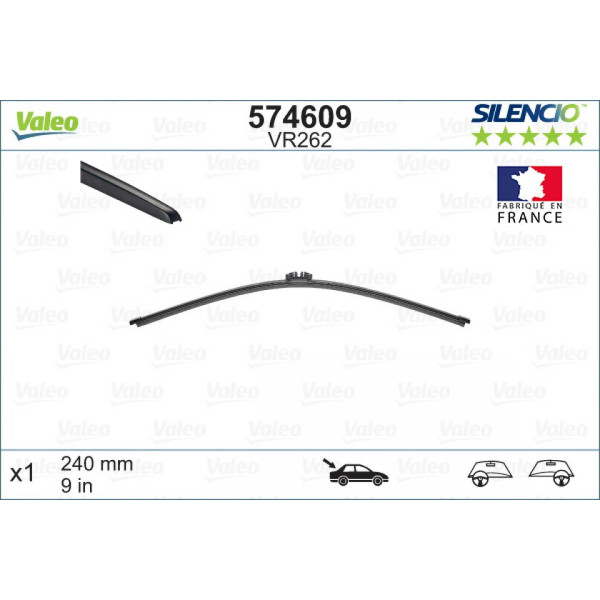 Galinis valytuvas Valeo Silencio X.TRM OE VR262, 240 mm