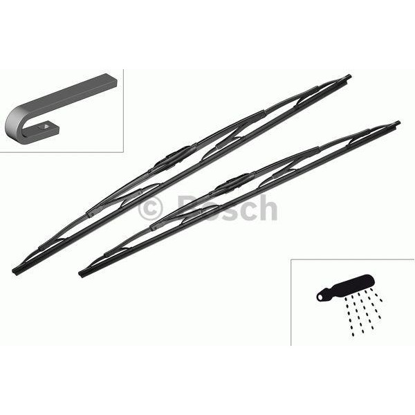 Valytuvų komplektas Bosch Twin 651, 650/450 mm